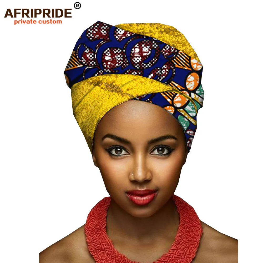 African Headwrap Ankara Headscarf Traditional Headtie Scarf Turban Cotton Wax head band scrunchie AFRIPRIDE A19H005