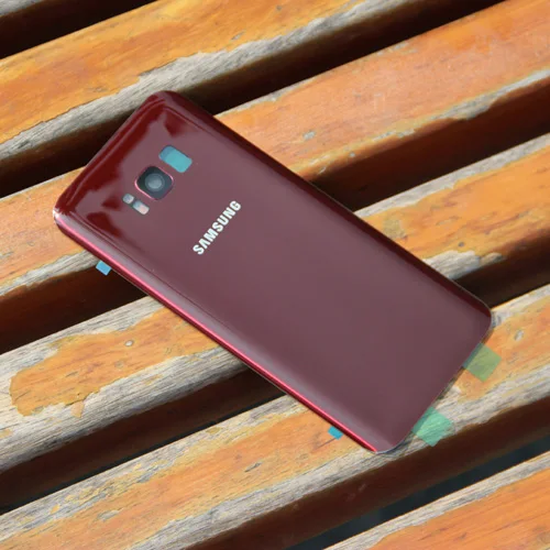 Red Оригинальные чехлы на заднюю панель для SAMSUNG Galaxy S8+ G9500 SM-G950U SM-G9508 G9550 SM-G9 SM-G955 стеклянная задняя крышка с инструментами - Цвет: Red