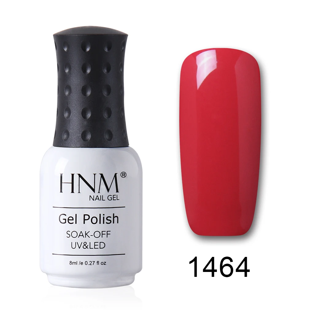 1464 HNM 199 цветов Гель-лак для ногтей Светодиодный УФ-гель для ногтей замочить от ногтей Гель-лак блеск 8 мл Черный Белый Красный Гибридный гвоздь Гель-лак - Цвет: 1464