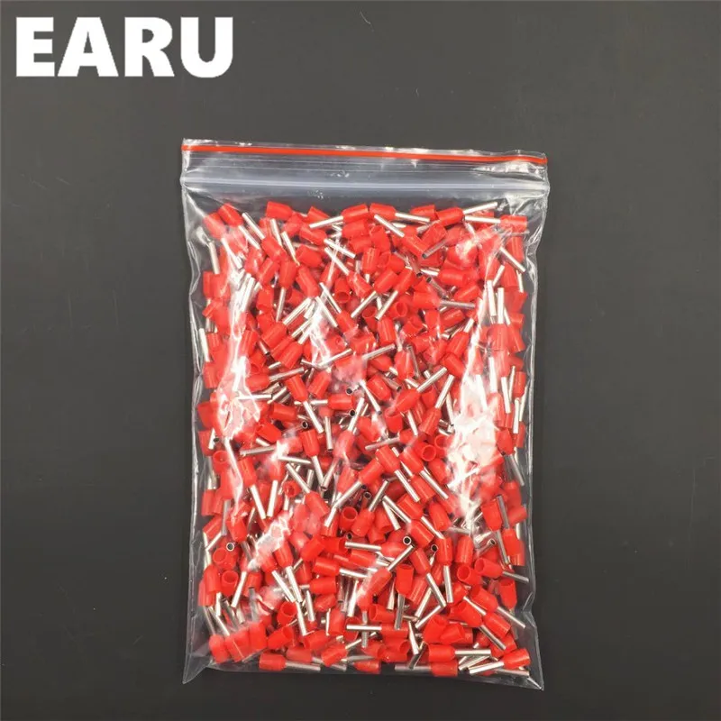1000Pcs E4018 Tube Insulating Insulated Terminal 4MM2 12AWG Cable Wire Connector Crimp E Black Yellow Blue Red Green | Обустройство