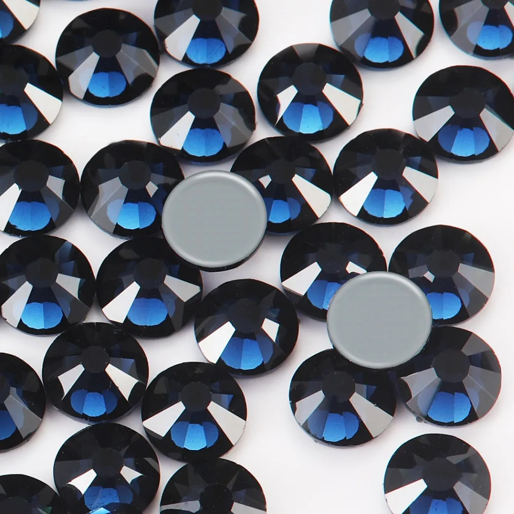 New SMC Cut Montana Iron on Rhinestone ss16 ss20 ss30 Hotfix Rhinestones AAAAA Grade for Luxury DIY things | Дом и сад