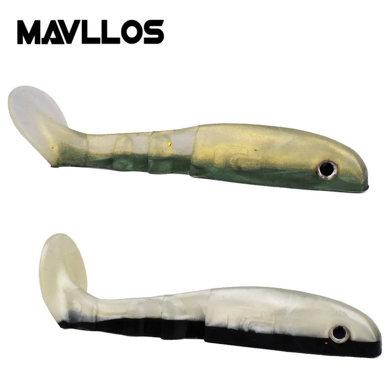 Mavllos 10 шт. 9 г 9c Мягкая приманка для рыбалки червячного хвоста басы цветов высокое