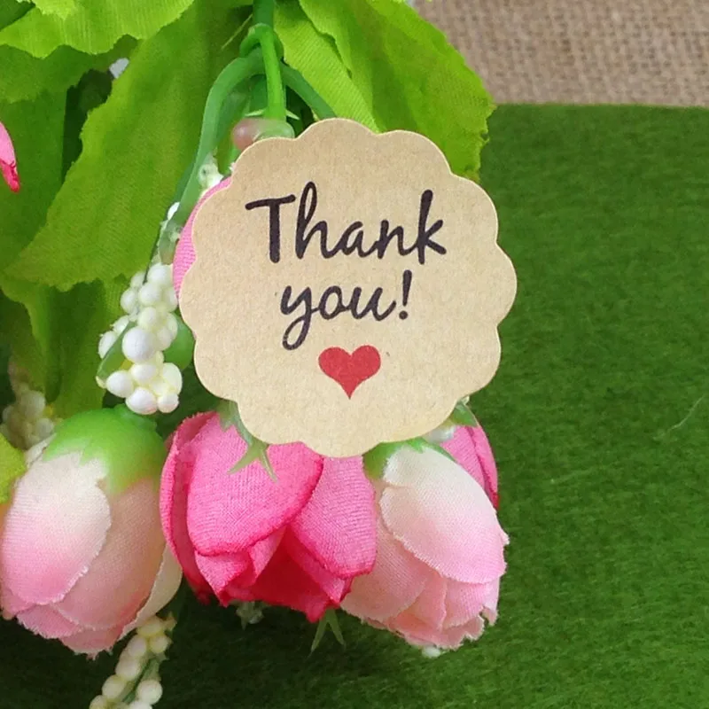 120 шт Красные Любовь спасибо самоклеющиеся наклейки крафт этикетка Спасибо