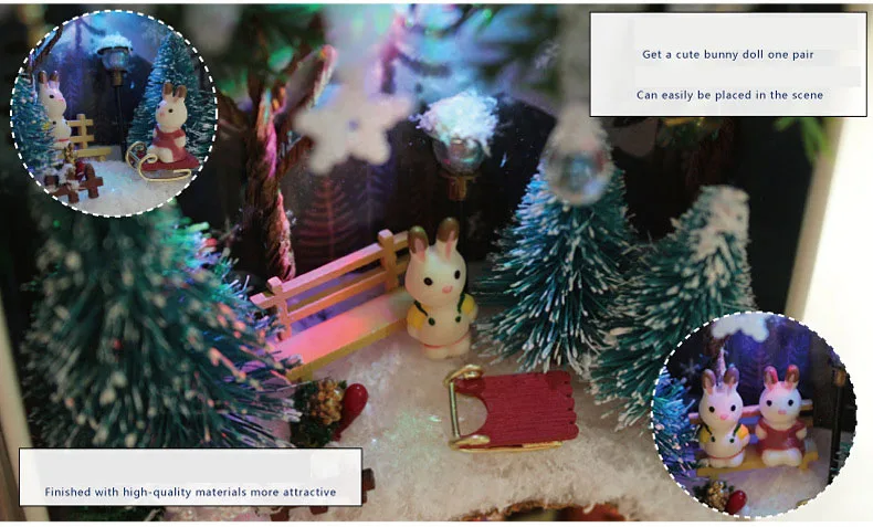 DIY коробка "Домик" Театр мини-арт деревянный дом DIY ручной сборки маленький дом креативный подарок архитектура дом Миниатюрные жестяные