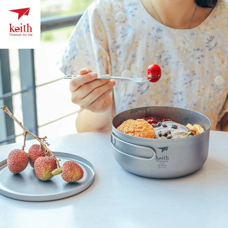 Кит титановый Ланч-бокс для взрослых с крышкой Microwavable титана Bento box герметичный контейнер для еды ланчбокс для пикника 1.2л