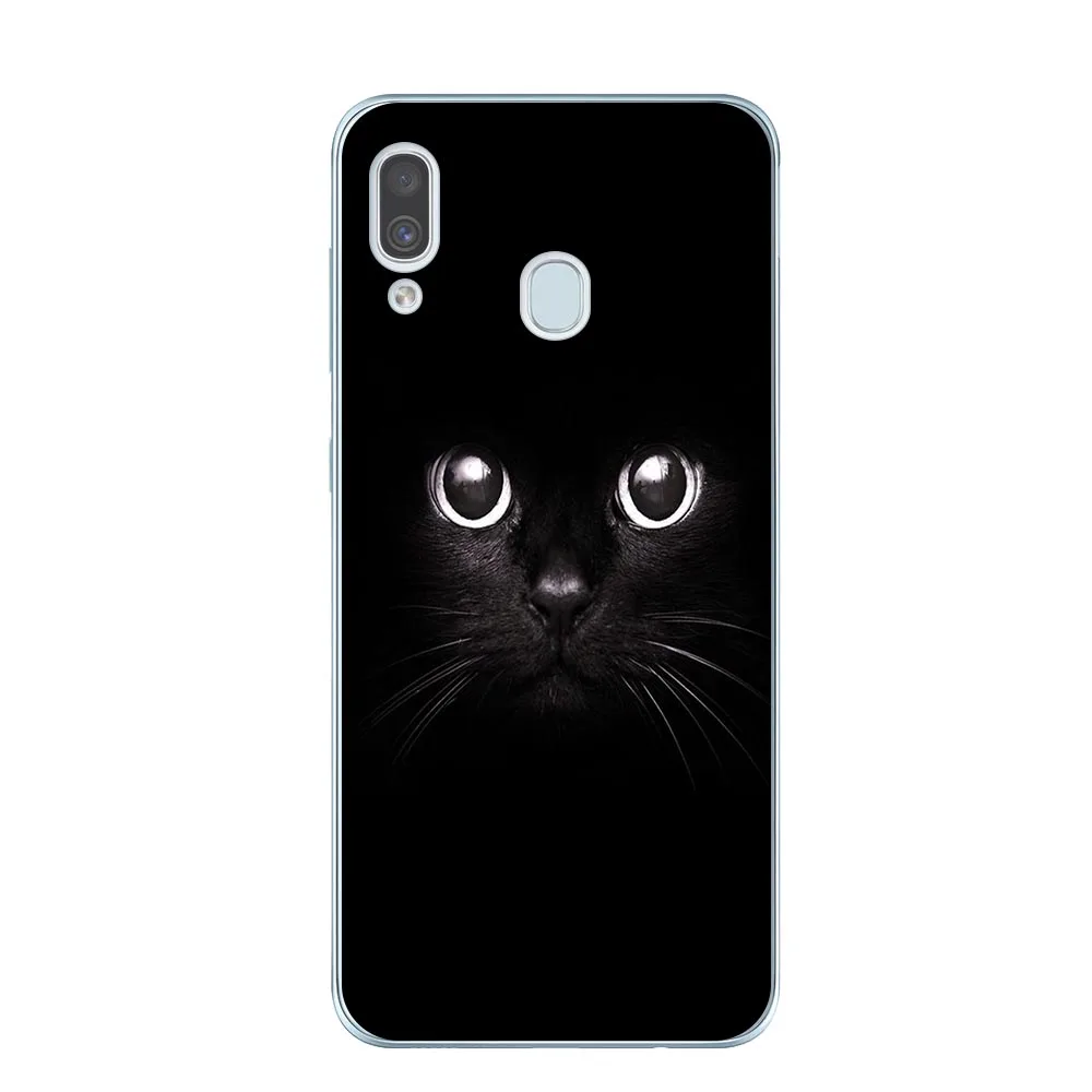 Мягкий чехол для телефона из ТПУ с классным котом Samsung A10 A20 A30 A40 A50 A60 A70 A80 2019 A6 A8 Plus A7