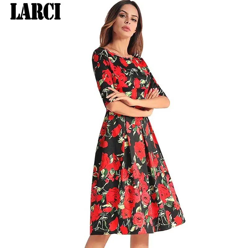 LARCI женское модное летнее платье Элегантное без рукавов с принтом Повседневное