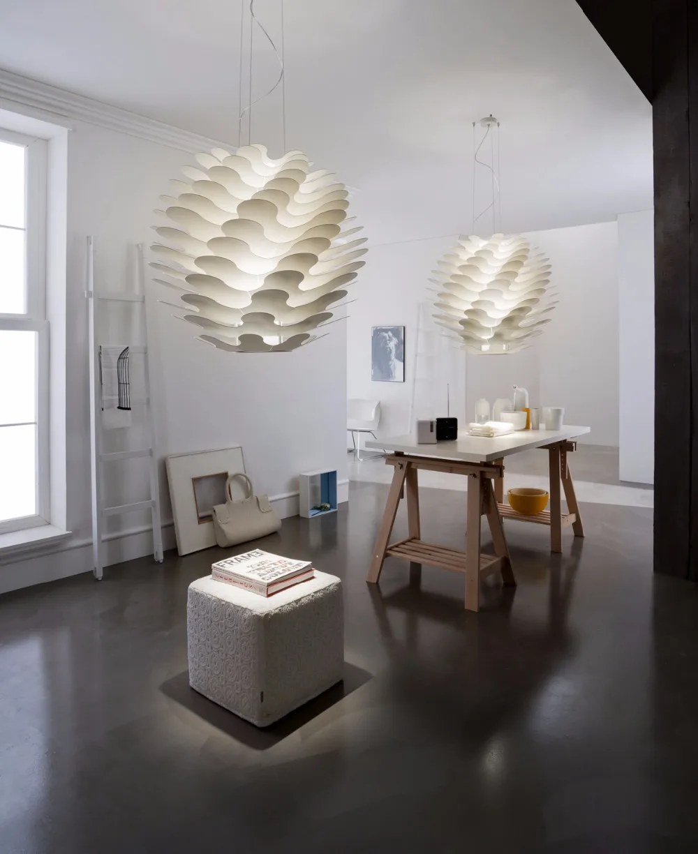 Nordic postmodern minimalist cloud creative personality art coffee restaurant clothing store bedroom pine cone iron chandelier | Лампы и