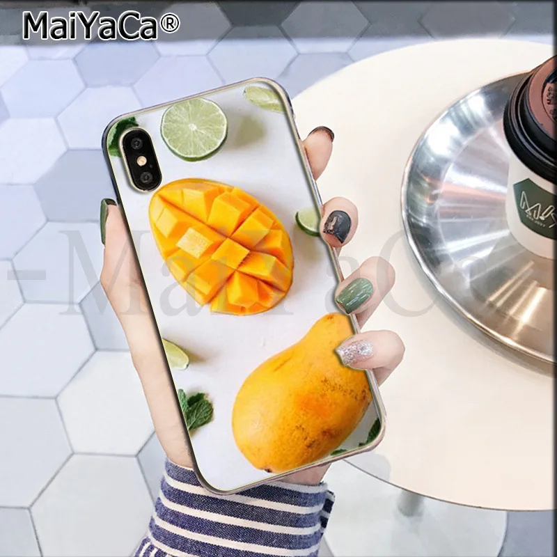 MaiYaCa фрукты манго DIY Окрашенные красивые аксессуары для телефонов Чехол iPhone 8 7 6 6S