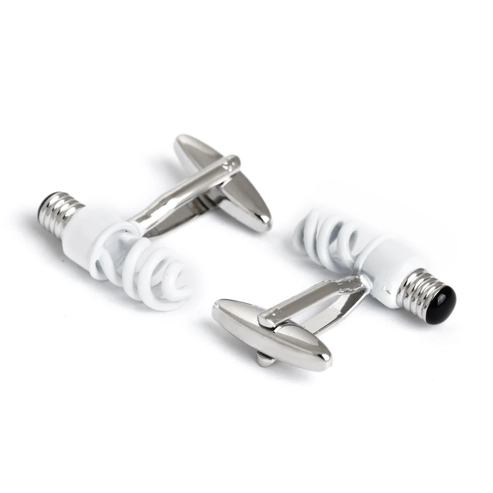 Мужские ювелирные запонки fFor рубашки высокого качества забавные белые в форме