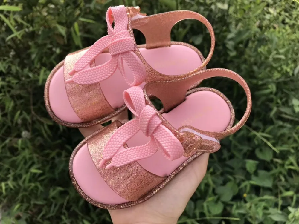 Мини Мелисса 2019 новый оригинальный лоскутное пластиковые сандалии для девочек