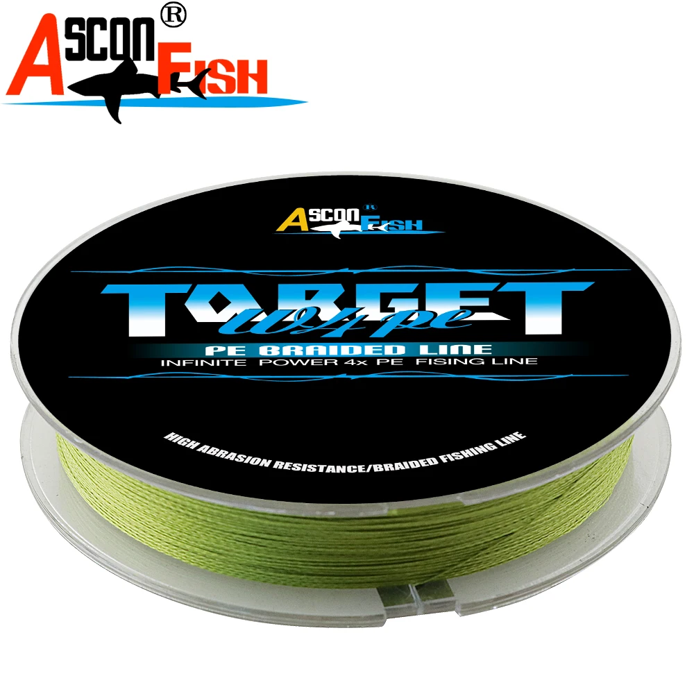 4 жильная японская сверхпрочная плетеная рыболовная леска Ascon Fish 100 м для шнура