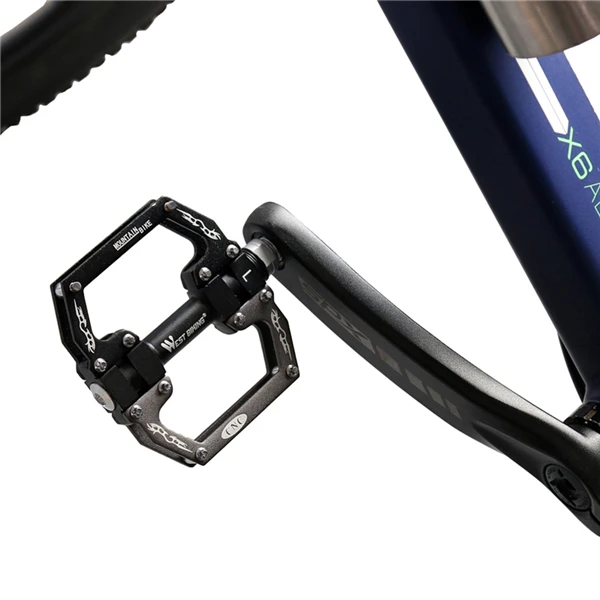 WEST BIKING педали для велосипеда из алюминиевого сплава, педали для горного велосипеда, профессиональные велосипедные педали, велосипедные педали - Цвет: Black