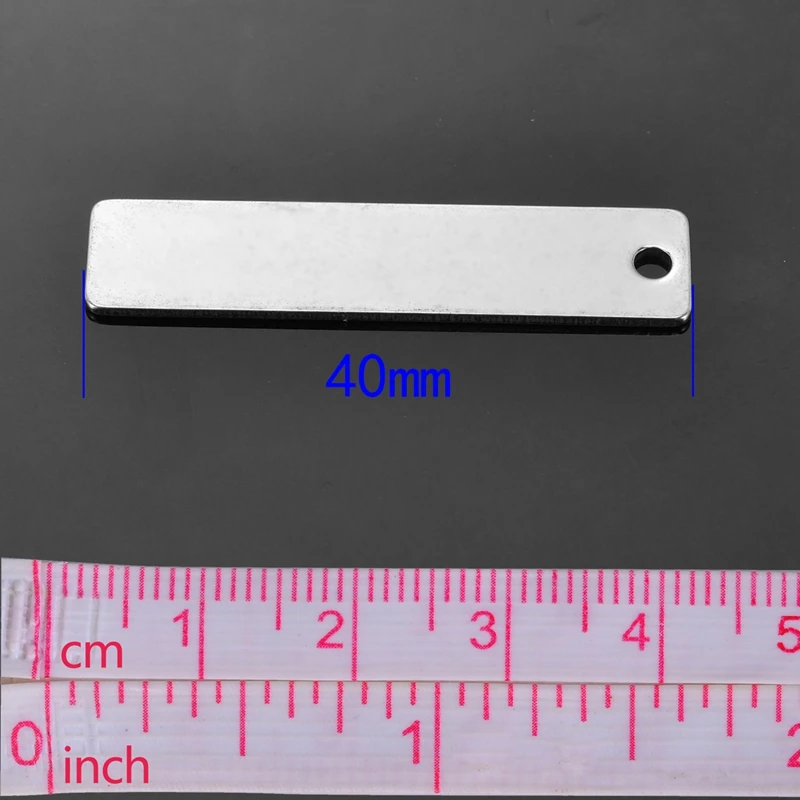 Ласперальные пустые штамповочные бирки серебристого цвета 10 шт. прямоугольные