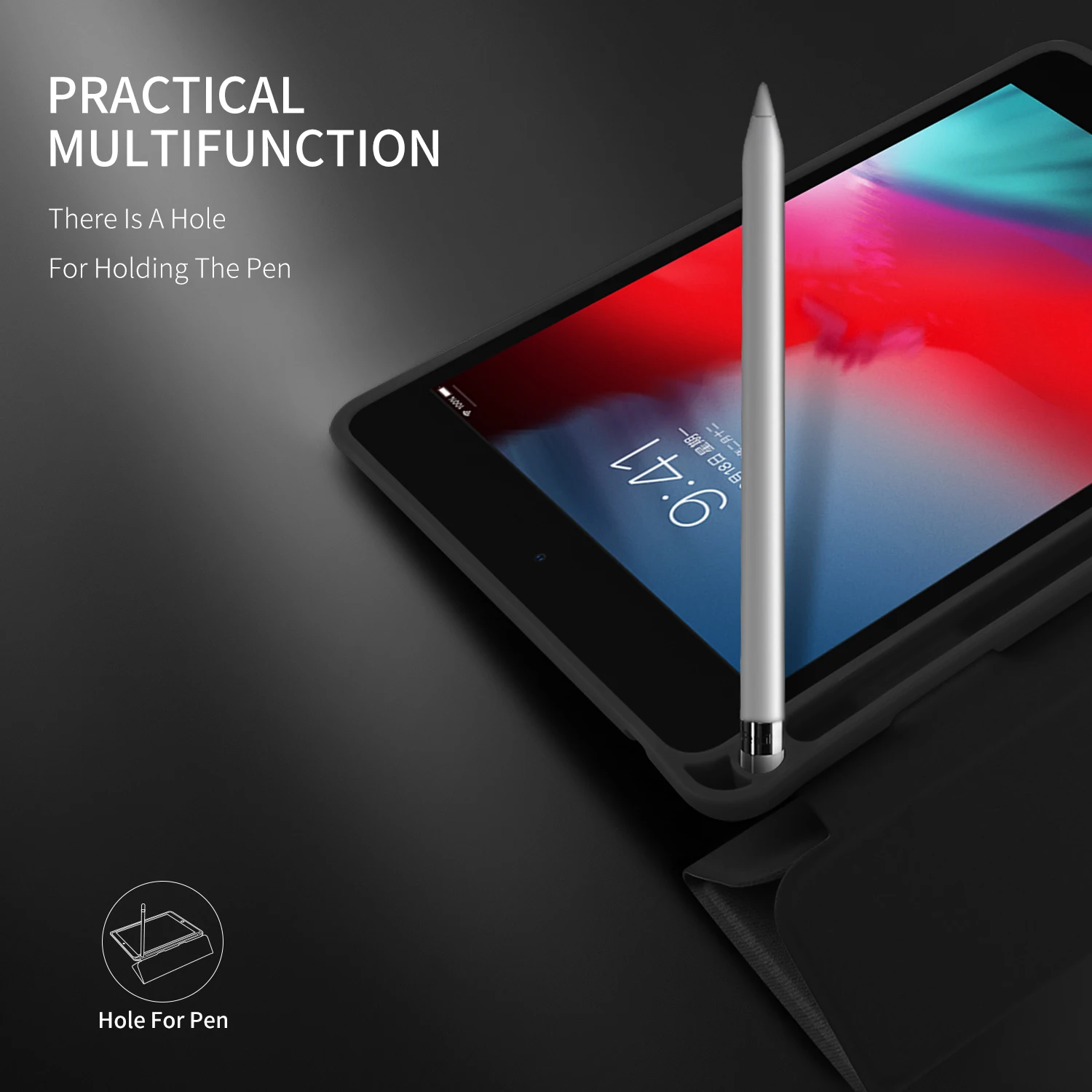 Умный чехол из искусственной кожи для Apple iPad mini 2019 Wi Fi защитная Подставка планшета