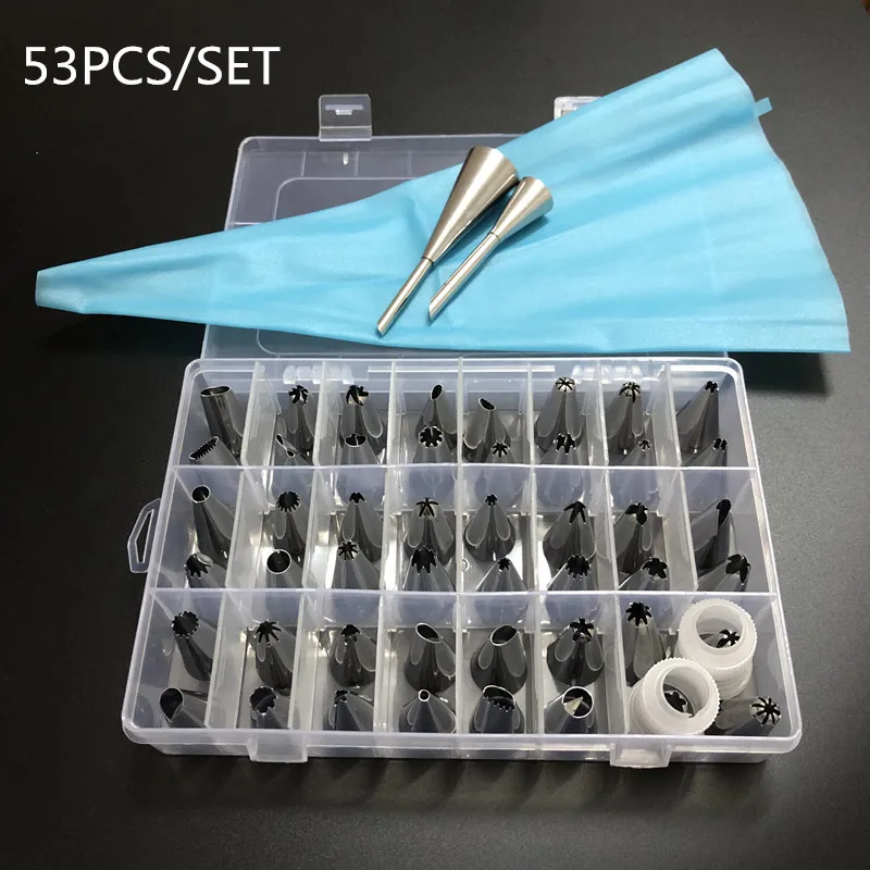 58 шт./компл. инструменты для украшения тортов из нержавеющей стали Кондитерские