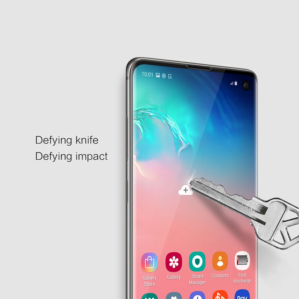 Защитная пленка Nillkin для Samsung Galaxy S10 закаленное стекло полное покрытие 3D CP + Max |