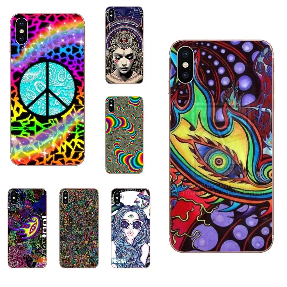 Мягкий чехол для телефона Psychedelic Art huawei P7 P8 P9 P10 P20 P30 Lite Mini Plus Pro 2017 2018