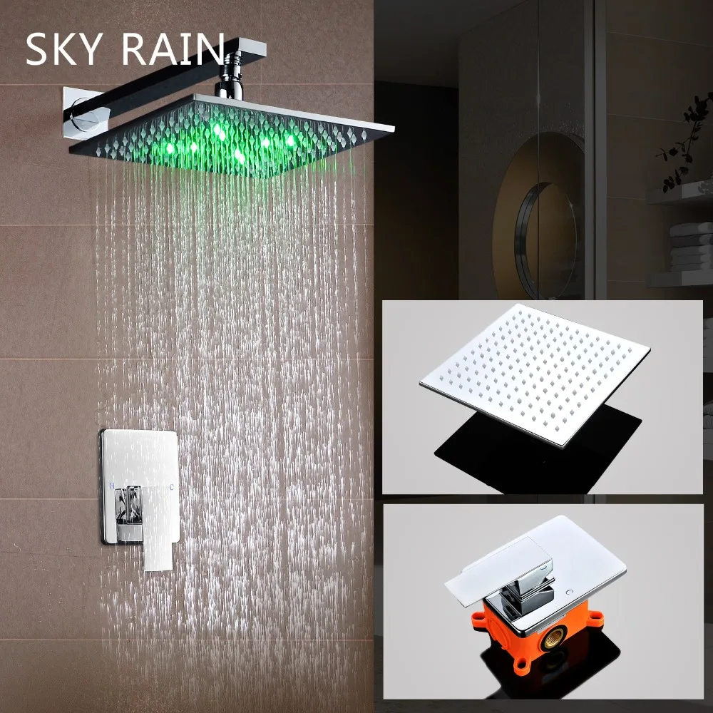 Звездного неба для дождливой погоды ванной настенный Хромированная душевая