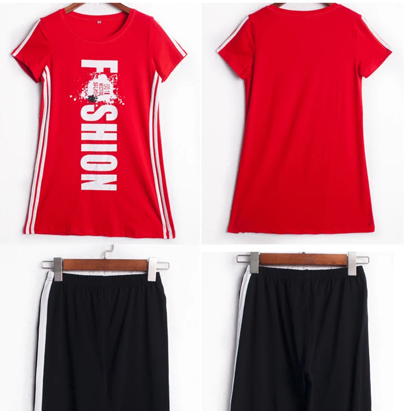 Комплект из 2 предметов спортивный костюм для женщин одежда спортивная в полоску