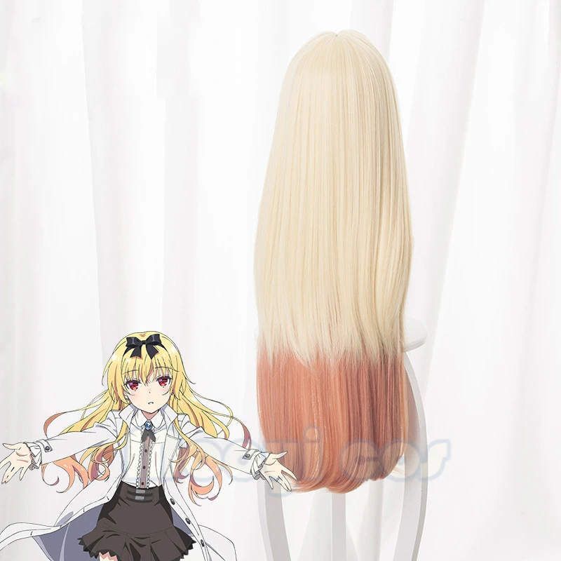 Парик для косплея ARIFURETA SHOKUGYOU DE SEKAISAIKYOU Yue 80 см длинный прямой желтый Аниме парик