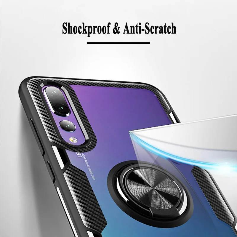 Hybrid Case For Huawei Mate 9 10 Pro 10Pro 360 Metal Magnetic Finger Ring Holder Stand Soft TPU Bumper Clear Hard PC Back Cover |