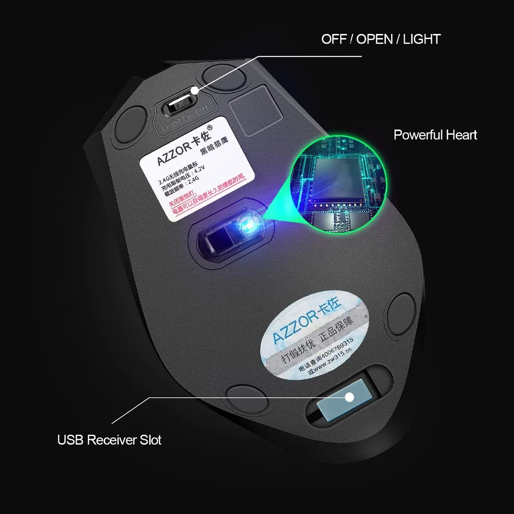 Беспроводная мышь, оптическая игровая мышь, бесшумная usb перезаряжаемая мышь, 2400 точек/дюйм, встроенный аккумулятор для ПК, ноутбука, компьютера, бесшумная