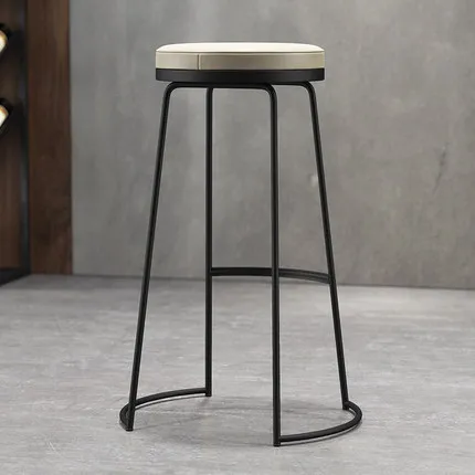 Black Height 45cm Высокое качество 45 см/65 см/75 см скандинавский барный стул креативный кофейный стул золотой высокий стул простой обеденной стул из кованого железа - Цвет: Black Height 45cm