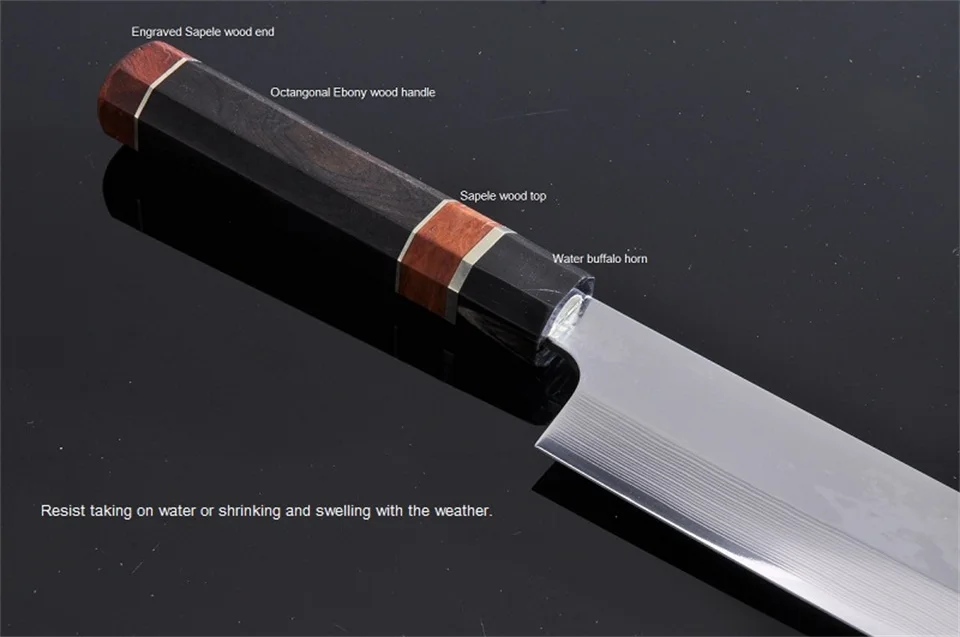 10,5 ''Kiritsuke дамасский нож кухонный японский VG10 Дамасская сталь Япония поднос для суши и сашими рыба лосось нож для филеровки 2.2.2W