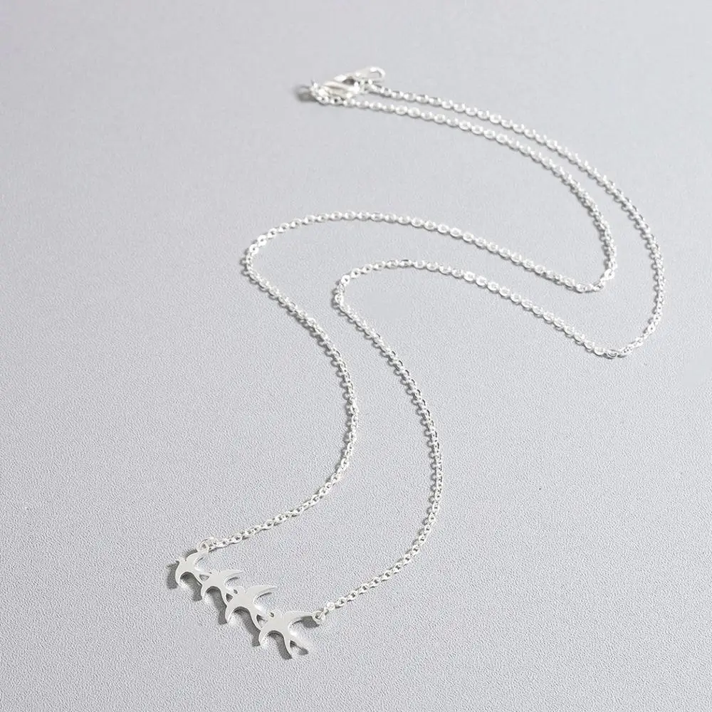 Чандлер новинка 2019 ожерелье из нержавеющей стали флока птиц Крошечный Кулон