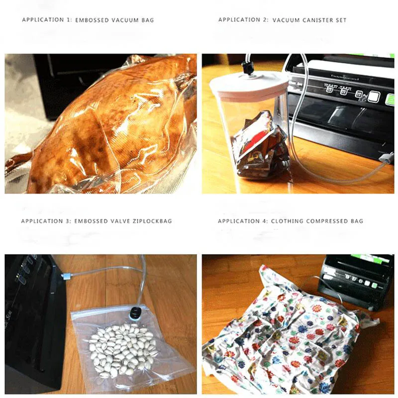 Автоматический вакуумный упаковщик пищевых продуктов с пакетами вакуумная