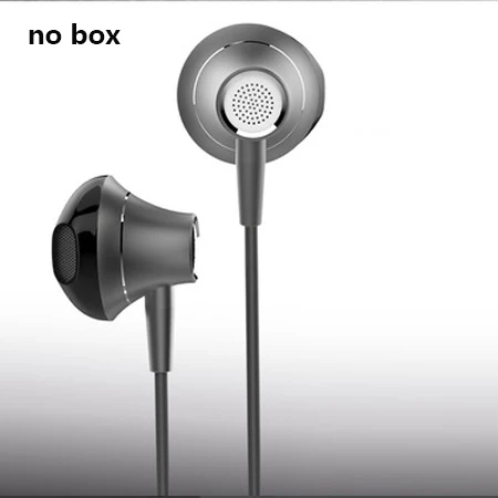 gun gray no box Плоские 3,5 мм наушники-вкладыши с микрофоном стерео HIFI супер бас проводные наушники гарнитура для телефона для iphone fone de ouvido - Цвет: gun gray no box