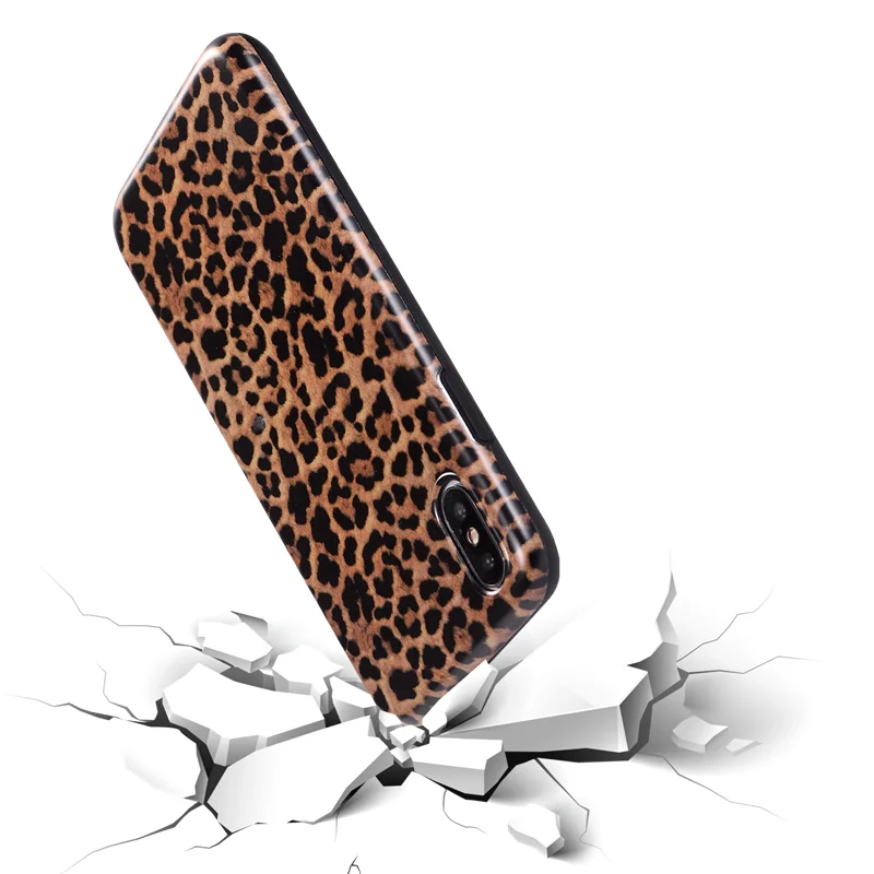 Чехол накладка для iphone 12 Mini 11/12 pro Max X XS XR se 8/7/6/6S Plus с леопардовым принтом|Бамперы| |