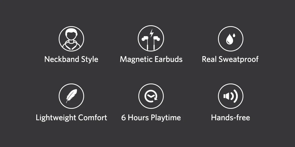 AUSDOM S5 Sport Wireless Bluetooth Earphone Headset Lightweight Magnetic Neckband Bluetooth Headphones Earbuds With Carry Bag