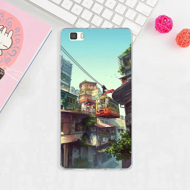 Soft TPU Silicon Phone Case for Huawei P8 P9 P10 P20 Lite Mate 10 Pro Y3 Y5 Y6 II Y7 Honor 6X Plus Fantasy World Steampunk Ship | Мобильные