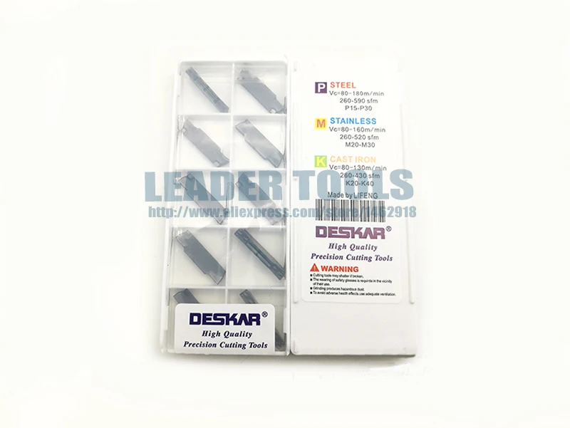 MGMN 150-G/200-G/250-M/MGMN300-M/400-M LDA* 10pcs DESKAR Пазовая твердосплавная вставка для MGEHR/MGIVR, лезвия MGMN для нержавеющей стали