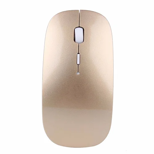 Золотой Перезаряжаемая беспроводная мышь, бесшумная, Bluetooth, PC, Mause 4,0, эргономичная мышь, 2,4 ГГц, USB, оптическая мышь для ноутбука, ПК, ноутбука, мышь - Цвет: Золотой