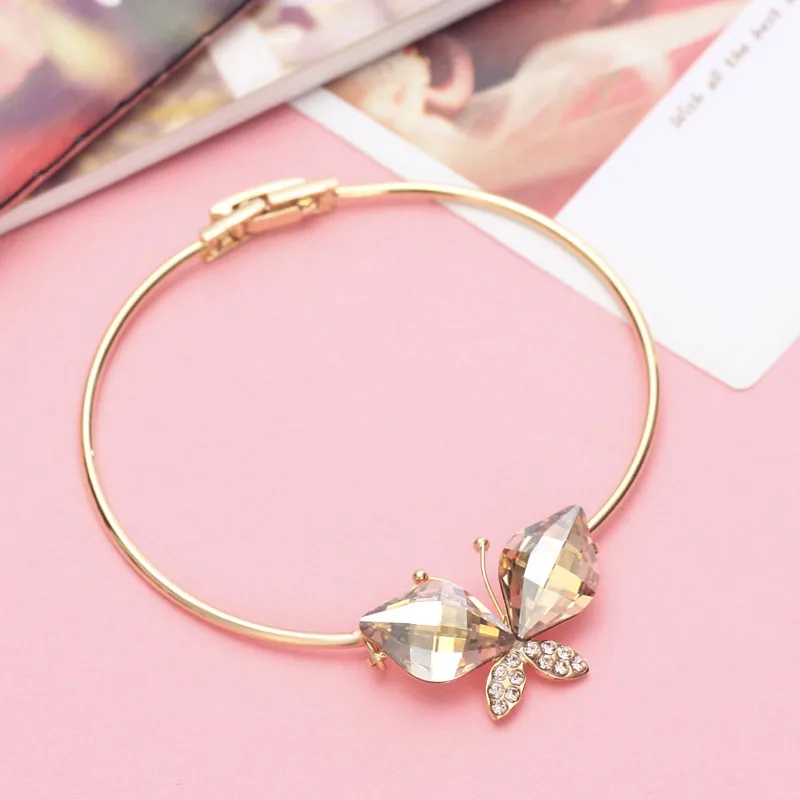 Neoglory Австрия Кристалл & Стразы браслет платье с милой бабочкой разработанные