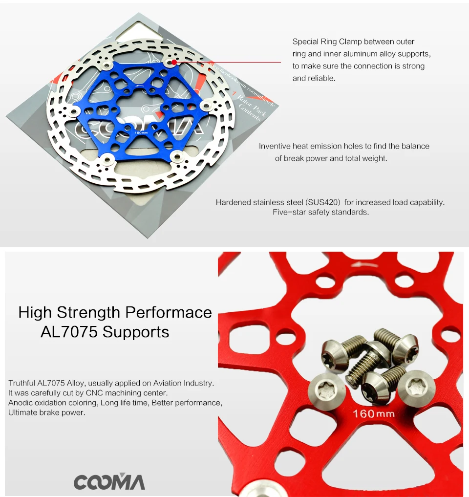 Велосипедный дисковый тормоз плавающий ротор 160 мм 6 дюймов вниз для горного