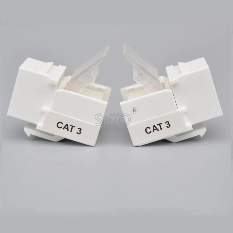 Сэто из RJ11 Cat3 телефонный модуль RJ11 Cat3 коннектор Keystone для розетка настенная тарелка