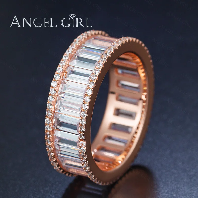 Angelgirl черное кольцо с фианитами ювелирное изделие женские квадратные