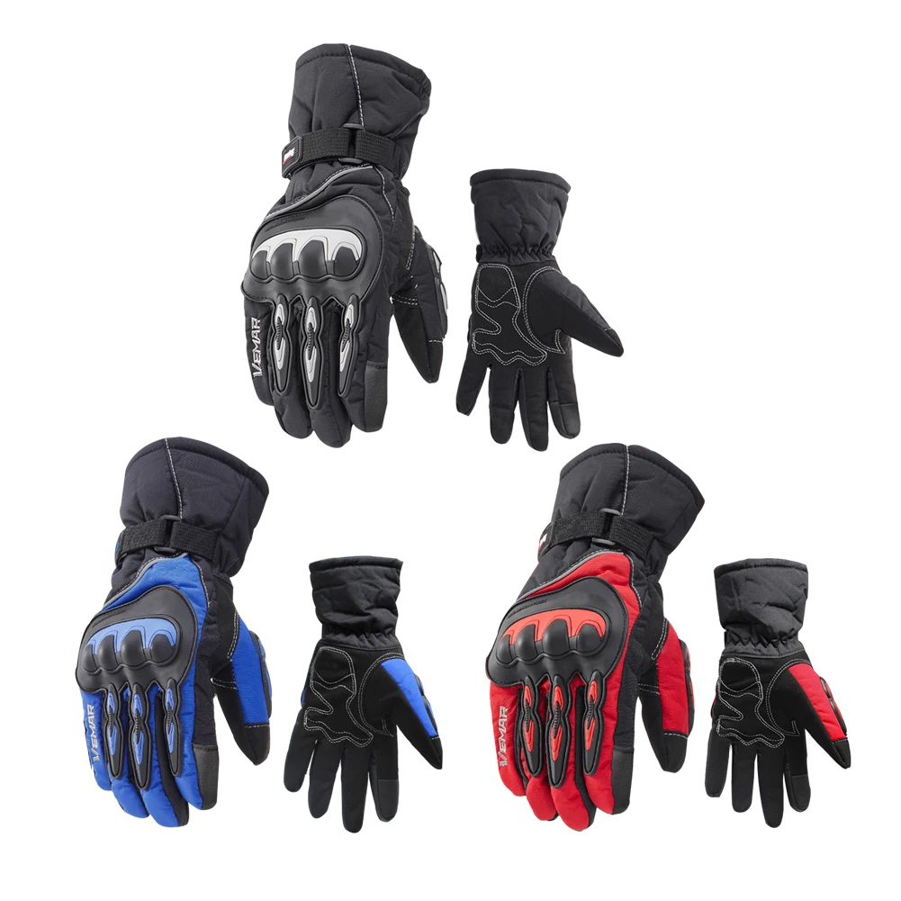 New Men And Women Winter Motorcycle Waterproof Gloves Touch Screen Riding Gloves Electric Car Warm Wind-Proof Gloves