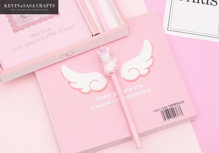 Новый качественный блокнот с единорогом записная книжка ручкой дневник кавайный