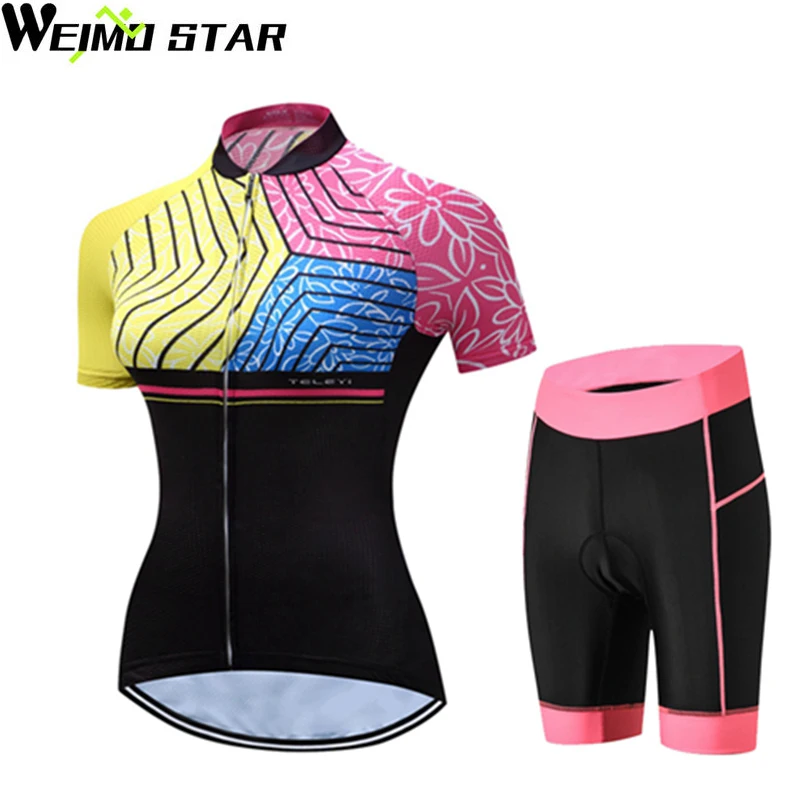 WEIMOSTAR команды для женщин Ropa Ciclismo велосипед Джерси и шорты комплекты из Одежда MTB