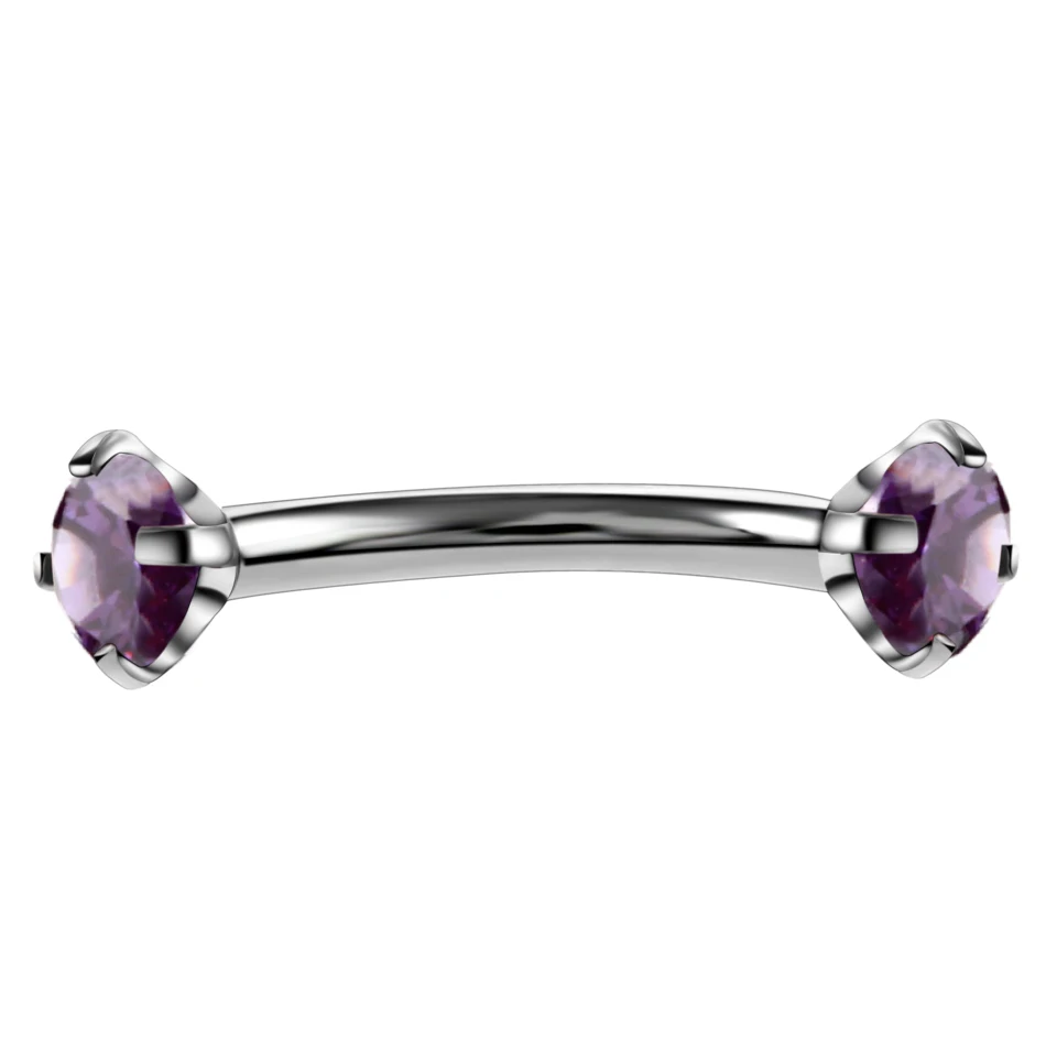 1 шт. хирургическая сталь для бровей Gem Изогнутое Кольцо для бровей Пирсинг изогнутая штанга банан ювелирные изделия для пирсинга тела Bijoux Earlets