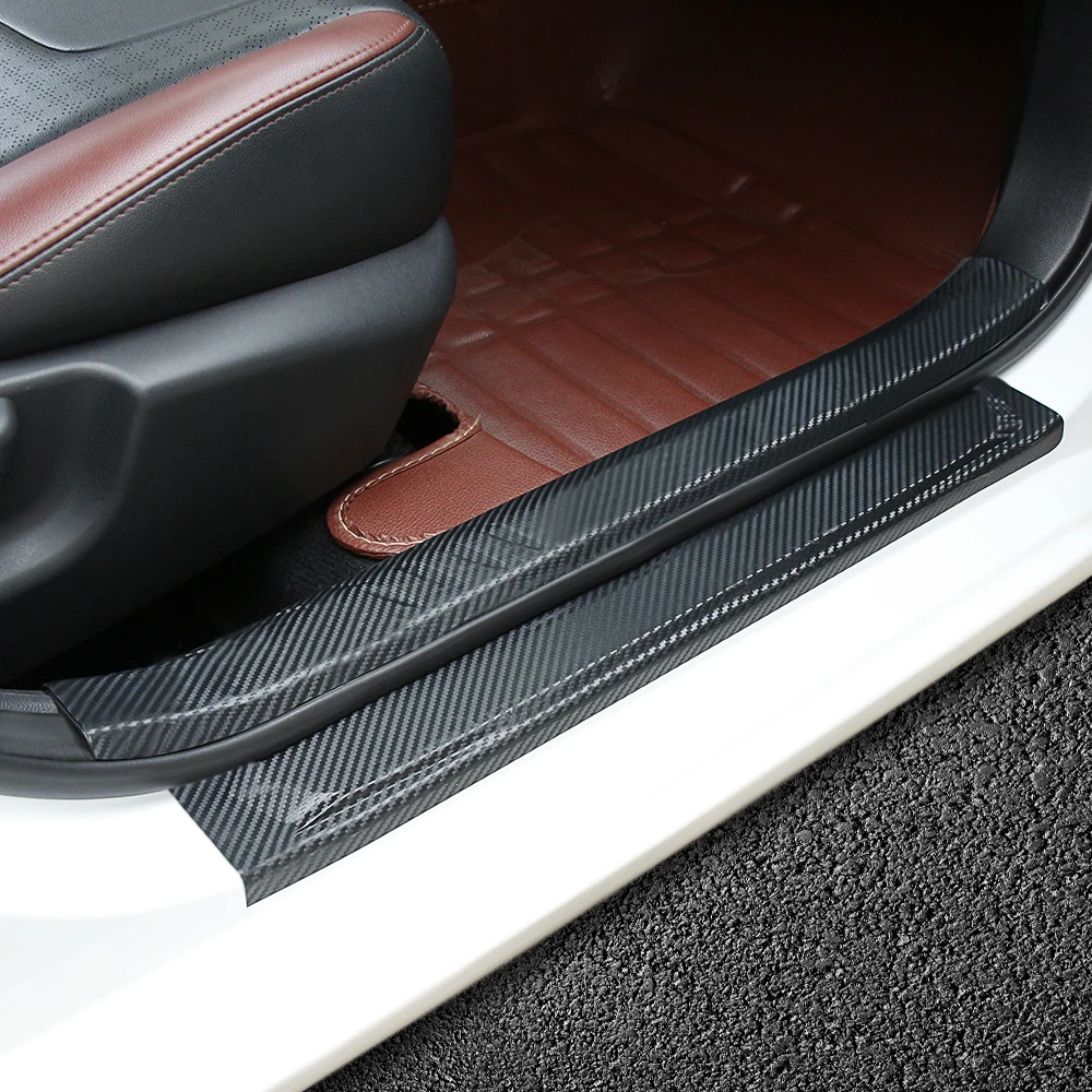 Декоративная Накладка на порог автомобиля стикер из углеродного волокна для KIA RIO