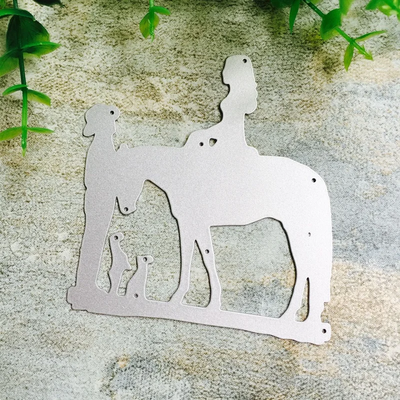 Езда лошадь пара металлических карт делая трафареты для пресс-формы