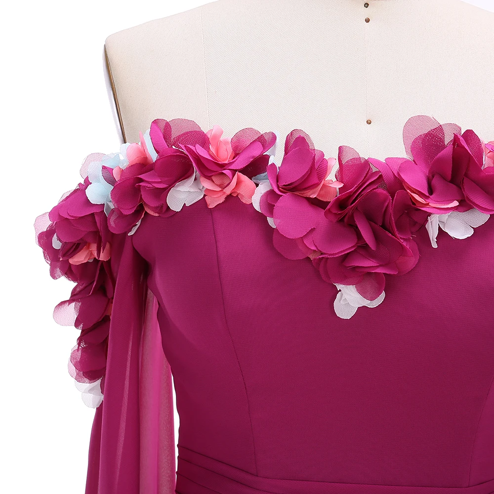 Шифоновое Платье Фуксия Купить