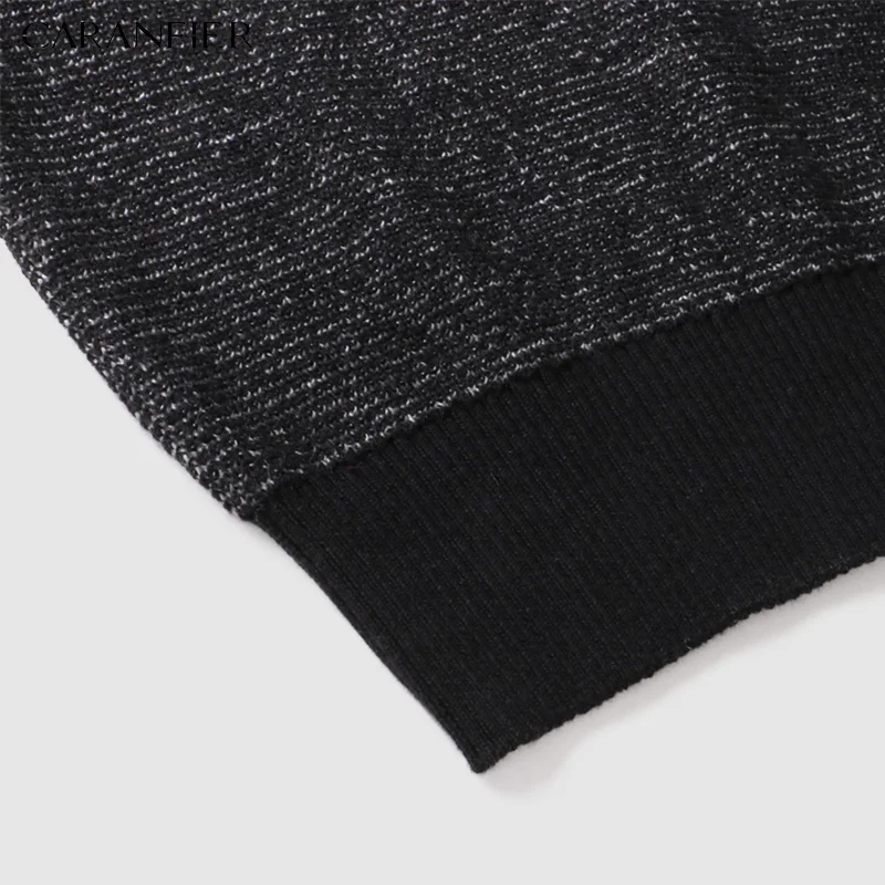 CARANFIER Sweater Men Cotton O-neck Pullover Base Roupas Wild Knit Classic Clothes Turret Chompas Para Hombr | Мужская одежда