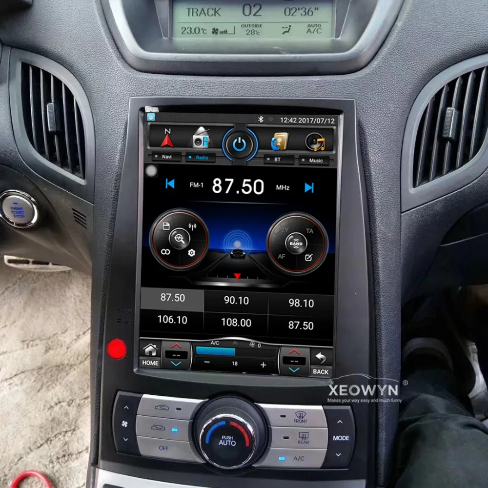 10,1 дюймов Android 6,0 Автомагнитола Стерео gps навигация головное устройство для hyundai rohens coupe 2009-2012